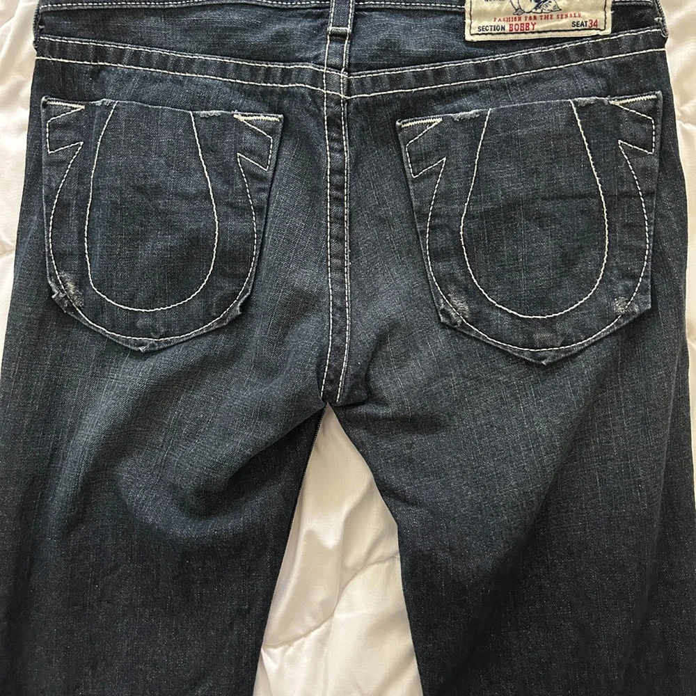 True Religion Men’s Dark Indigo Bobby Straight Leg Jeans